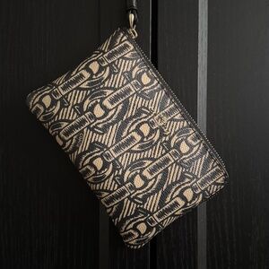 Coach Small Patterned Leather Wristlet with Card Slots